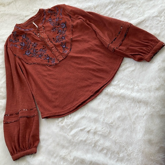 Free People Tops Free People Sundance Kid Henley Top size XS - Picture 3 of 9